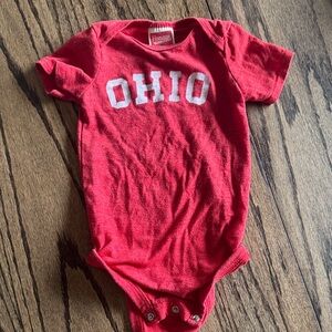 Homage Ohio Red baby Onesie 9-12 mos